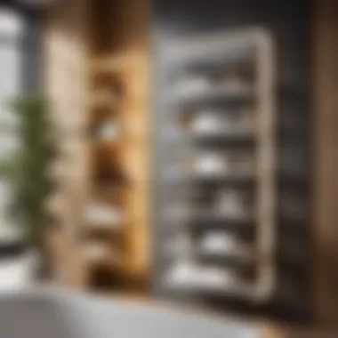 Innovative Shelving Solution Creative shelving unit for maximizing storage in tight bathroom space