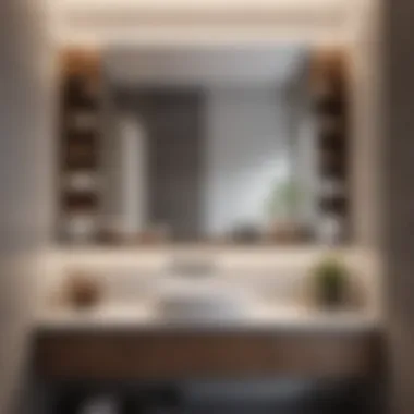 Organizational Sleekness Sleek bathroom organization with floating shelves