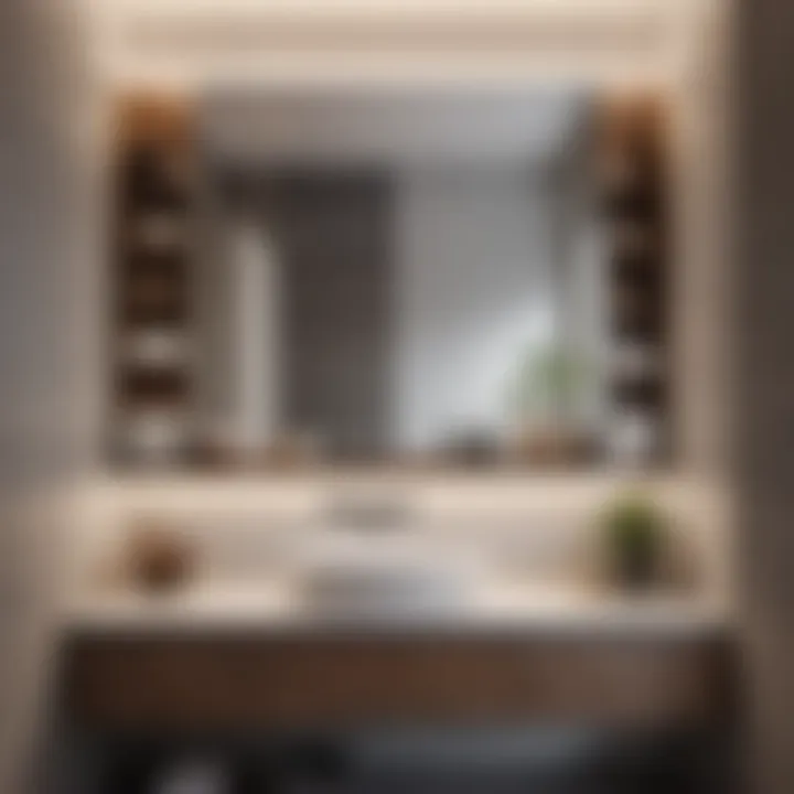 Organizational Sleekness Sleek bathroom organization with floating shelves