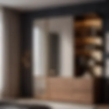 Elegant Hanging Cabinet in Modern Bedroom Elegant hanging cabinet in modern bedroom