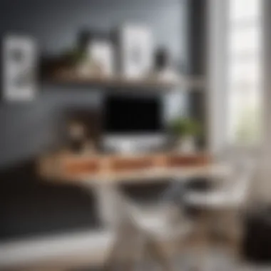 Floating Wall-Mounted Desk with Storage