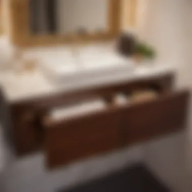 Innovative bathroom chest with hidden compartments