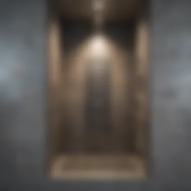Efficient Shower Niche Compact shower niche for efficient storage in small bathroom
