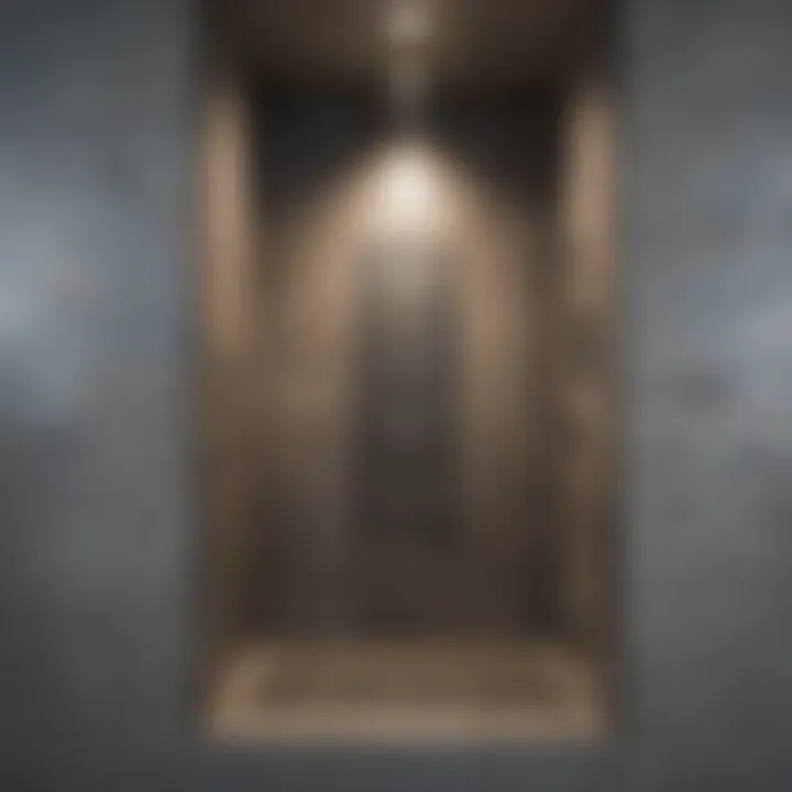 Efficient Shower Niche Compact shower niche for efficient storage in small bathroom