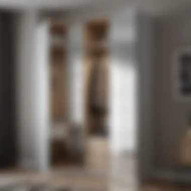 Sleek corner wardrobe with mirrored doors