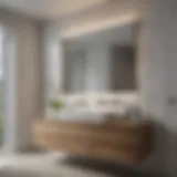 Chic and Sleek Bathroom Design with Floating Vanity Elegant minimalistic bathroom with floating vanity