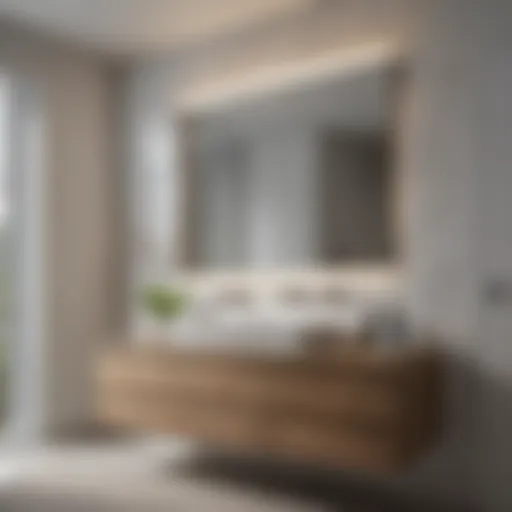 Chic and Sleek Bathroom Design with Floating Vanity Elegant minimalistic bathroom with floating vanity
