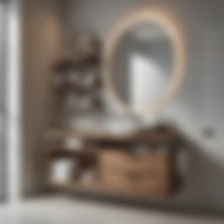 Innovative storage solutions in a modern floating vanity