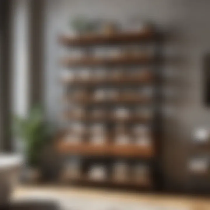 Stylish storage solutions using freestanding shelves