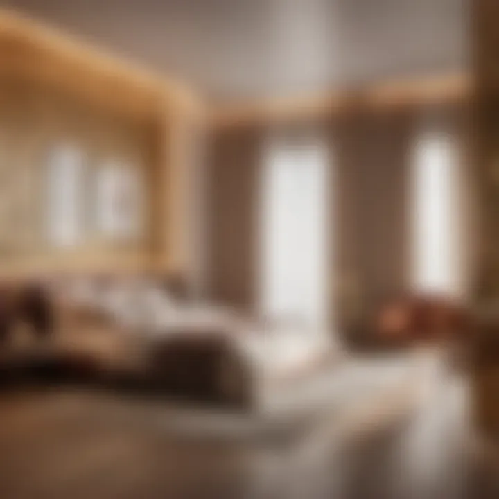 Flexible room layout with temporary wall partitions