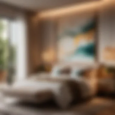 Versatile bedroom decor with temporary partitions