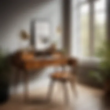 Vintage Scandinavian-Inspired Writing Desk