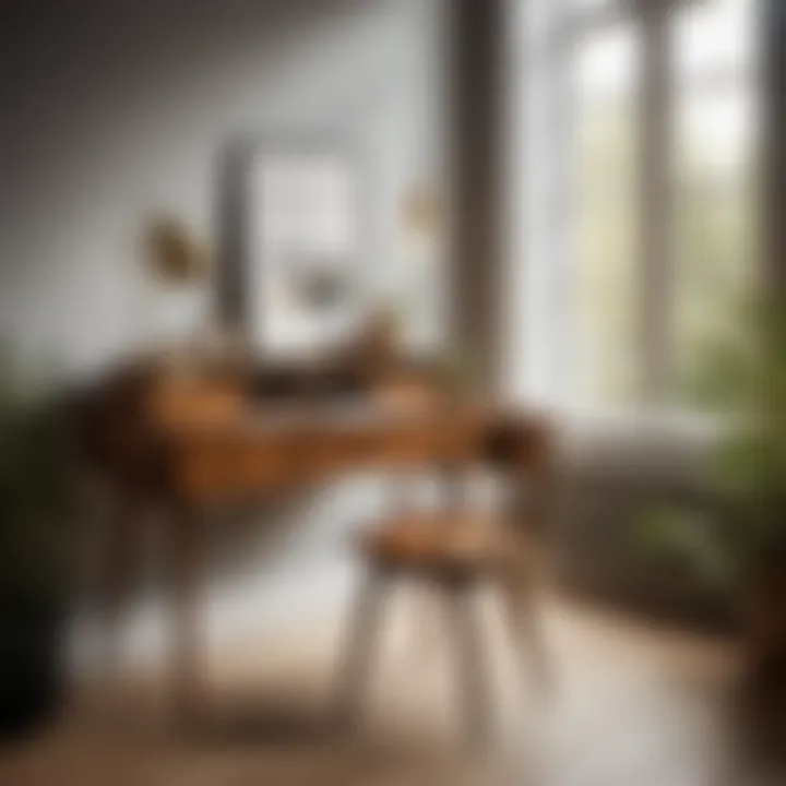 Vintage Scandinavian-Inspired Writing Desk