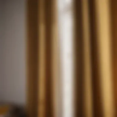 Measuring tape against a soft, flowing curtain fabric