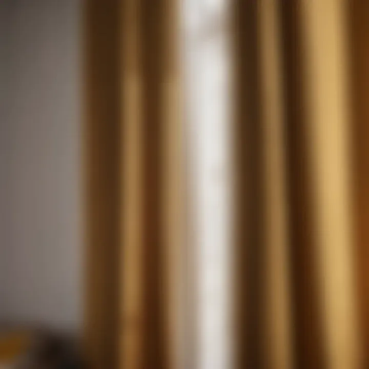 Measuring tape against a soft, flowing curtain fabric