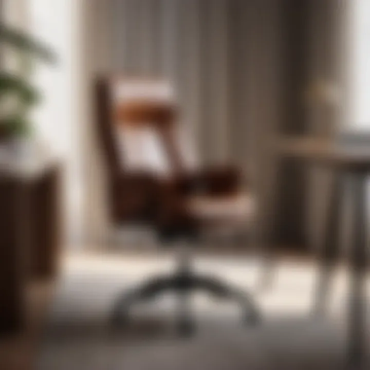 Minimalist home office chair with adjustable features