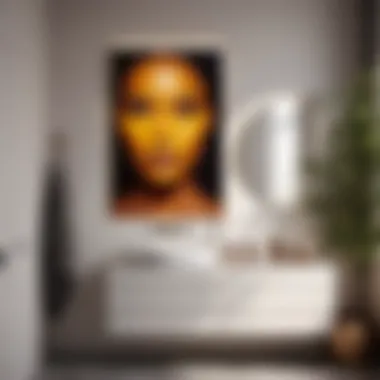 Simplicity in Style Minimalist art in bathroom