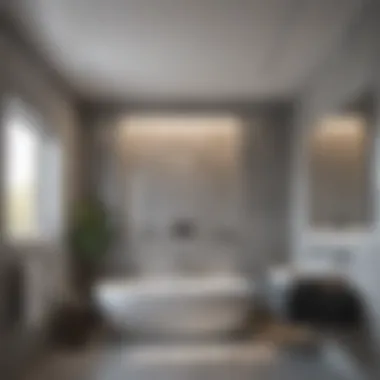 Sleek Minimalism Minimalist bathroom ceiling design