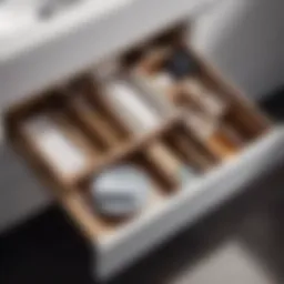 Minimalist bathroom drawer organization