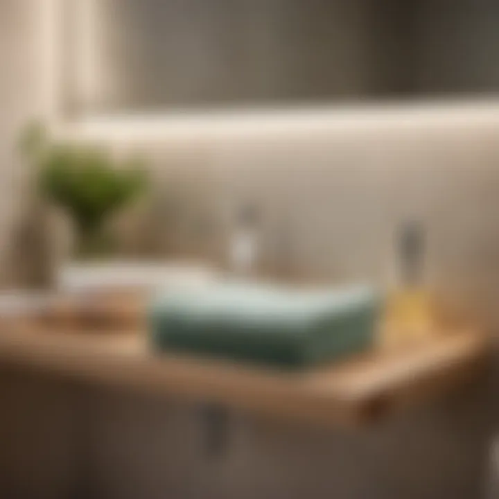 Minimalist Bathroom Hand Towel Tray Organization