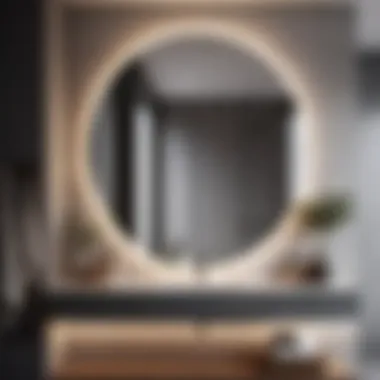 Simplicity and Functionality Combined Minimalist Bathroom Mirror and Side Shelves