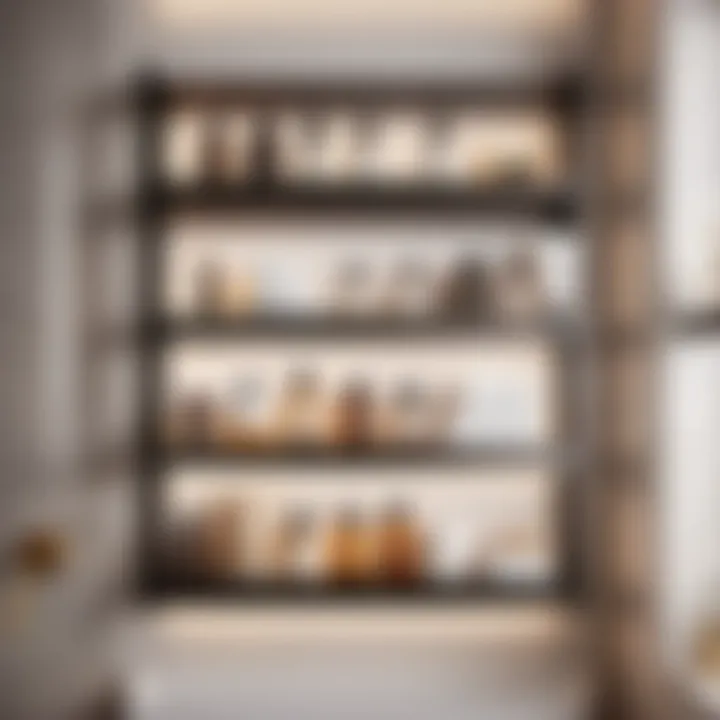 Chic Shelf Arrangement Minimalist bathroom shelves with lotion display