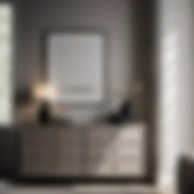 Minimalist Bedroom Dresser in Monochrome Palette