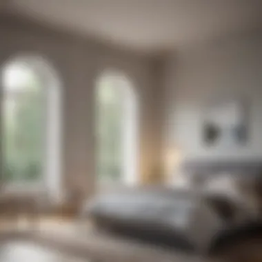 Minimalist bedroom window design with a view