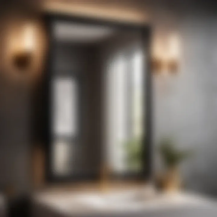 Minimalist Black Frame 24x48 Bathroom Mirror