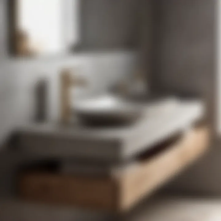 Minimalist Concrete Vanity Top