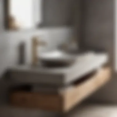 Contemporary Concrete Vanity Top Minimalist Concrete Vanity Top