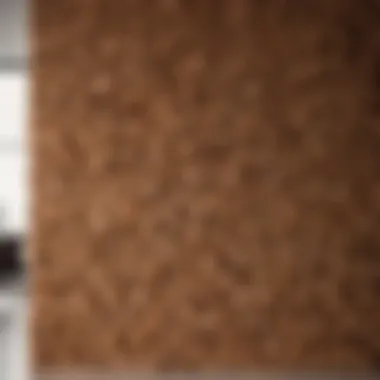 Minimalist cork panel for bedroom walls
