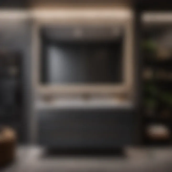 30-inch Dark Gray Bathroom Vanity in Minimalist Setting