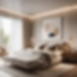 Elegant minimalist bedroom with neutral color palette