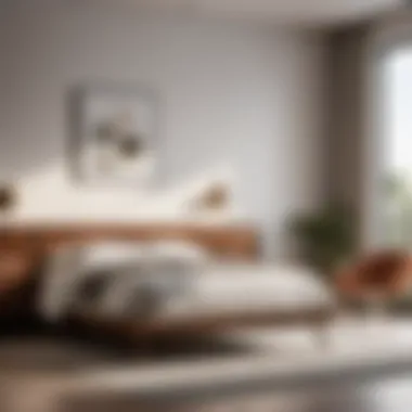 Natural Elegance Sleek wooden furniture in a minimalist bedroom setting
