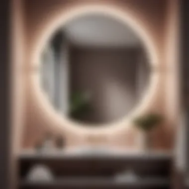 Minimalist Chic Minimalist Design Round Tilt Bathroom Mirror