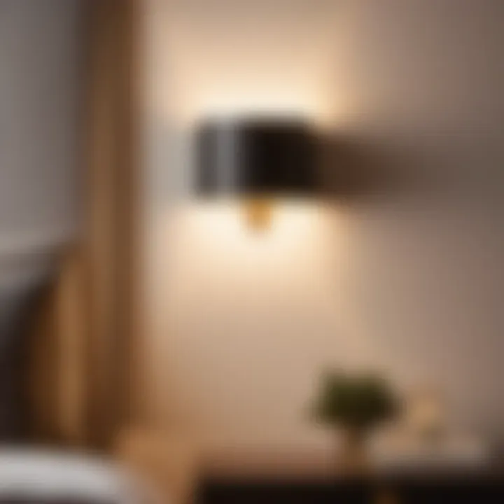Minimalist dimmable wall sconces casting soft glow
