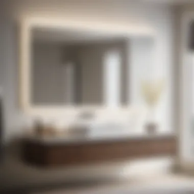 Minimalist 36 bathroom vanity with floating design