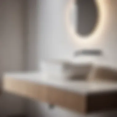 Floating Simplicity Minimalist floating wall mount sink without faucet holes