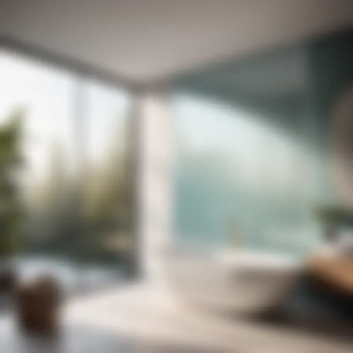 Sleek Minimalist Bathroom Frosted Window Minimalist Frosted Design