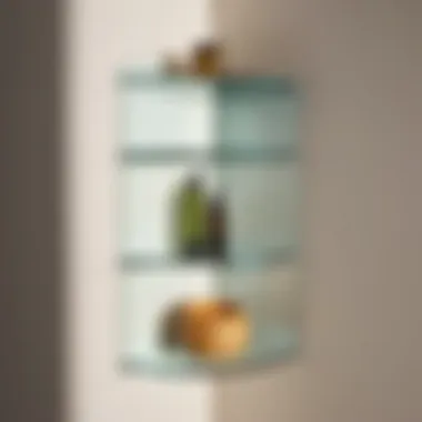 Minimalist Glass Corner Shelves