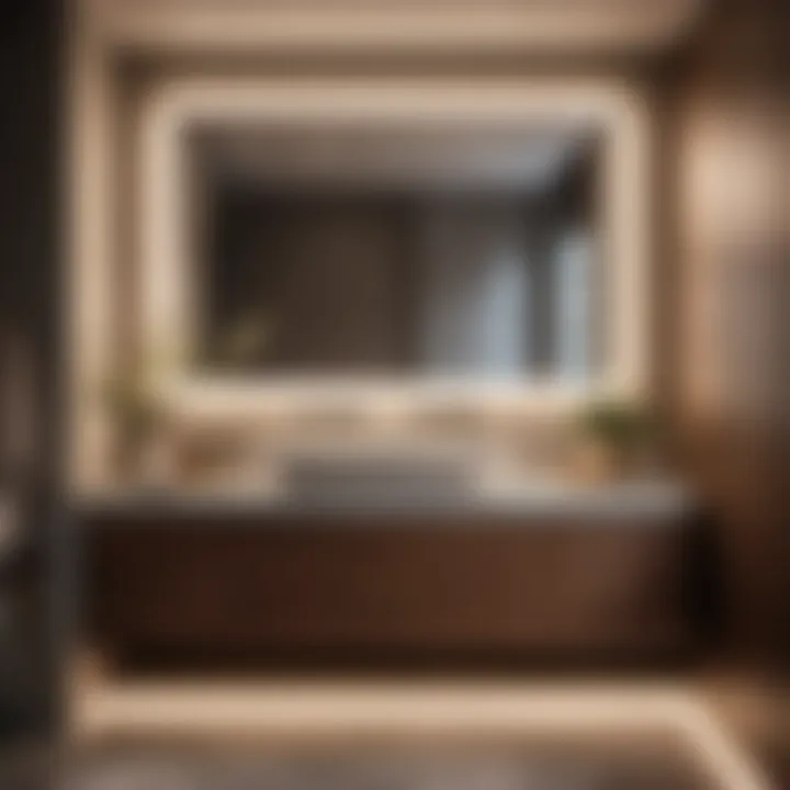 Modern Integrated Lighting Vanity Sleek Minimalist 98-Inch Vanity with Integrated Lighting