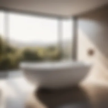 Sleek and Minimalistic Jetted Bathtub Ideal for Compact Settings Minimalist Jetted Bathtub Design for Small Bathrooms