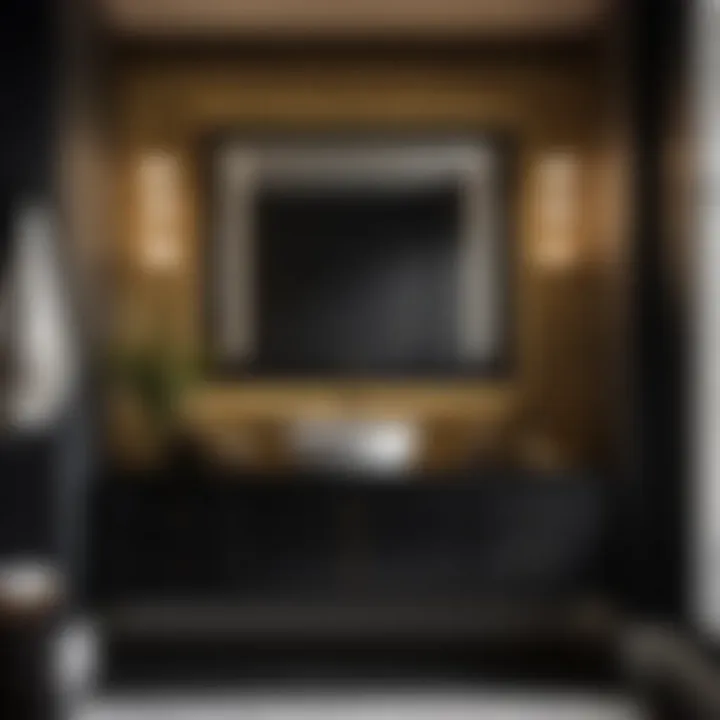 Chic Kohler Vanity Featuring a Sleek Black Finish Minimalist Kohler Vanity in Sleek Black Finish