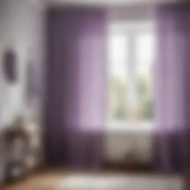 Minimalist Lavender Linen Minimalist Lavender Linen Window Curtain
