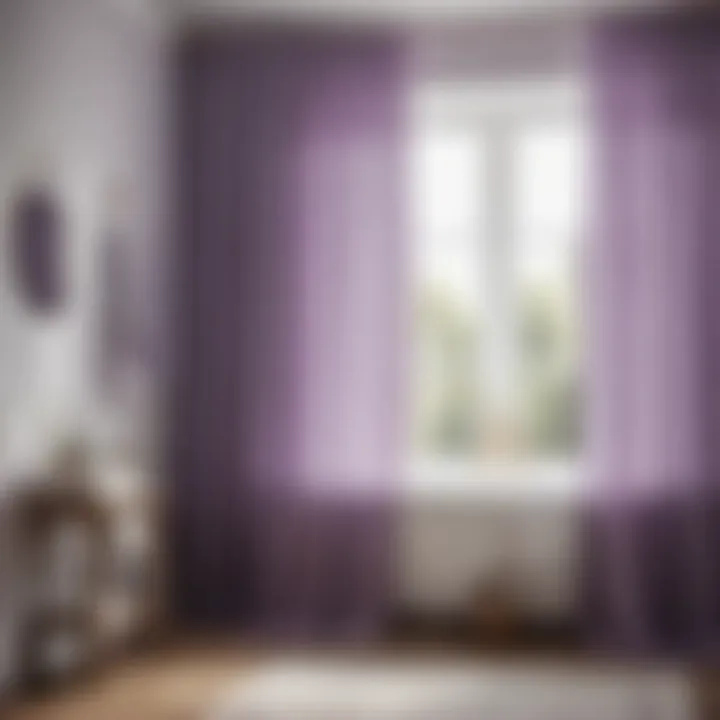 Minimalist Lavender Linen Minimalist Lavender Linen Window Curtain