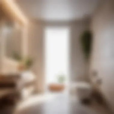 Eco-Friendly Illuminated Half Bathroom Minimalist half bathroom layout with natural lighting