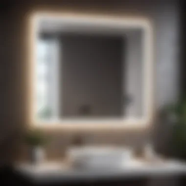Clear Vision Design Minimalist LED mirror with anti-fog functionality