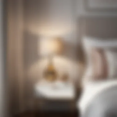 Minimalist light-hued bedside table