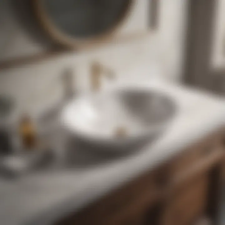 Luxurious Marble Sink Design Minimalist marble above-counter sink